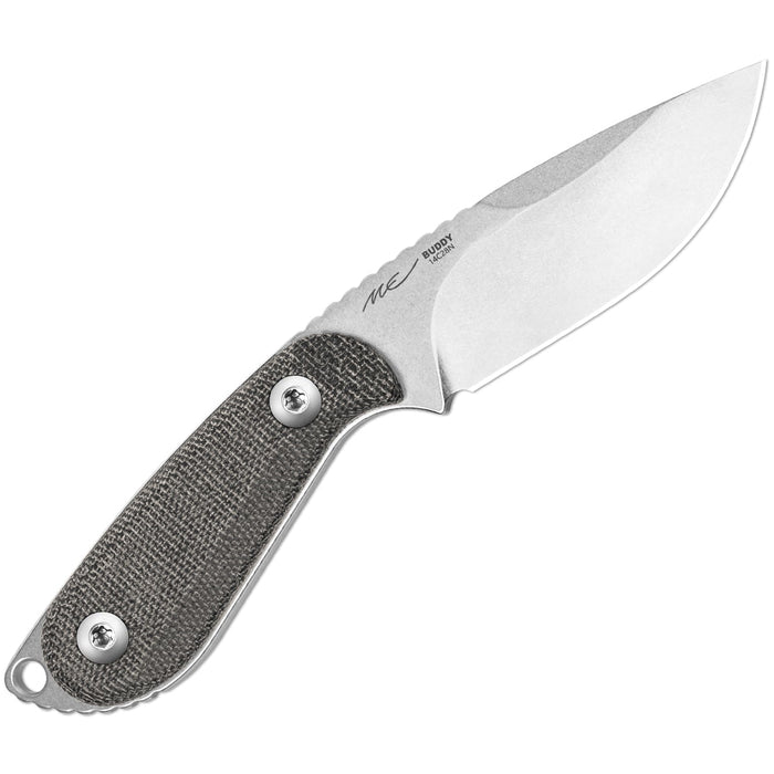 Kizer 1081A8 Buddy (14C28N, Drop Point, Satin, Micarta) Fixed Blade Knife