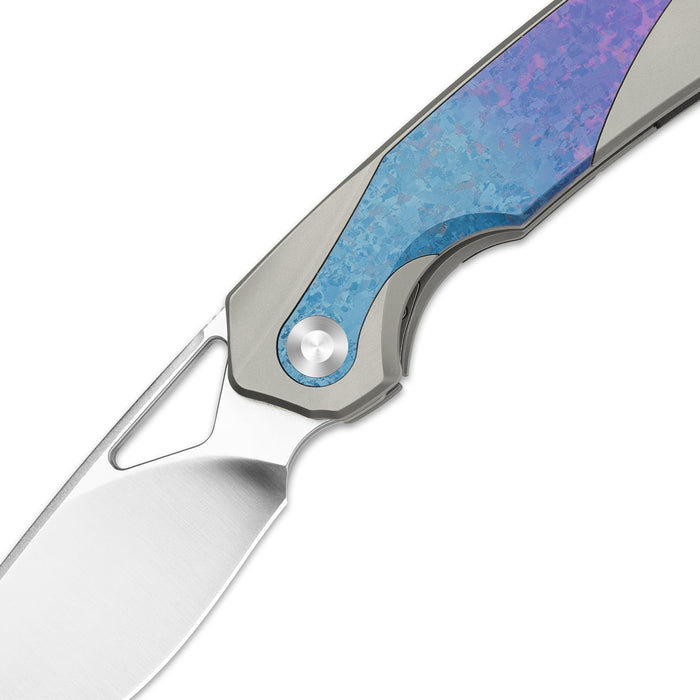 Kizer Ki3735A1 Topsail (S45VN, Drop Point, Satin, Crystallized Titanium) Pocket Knife