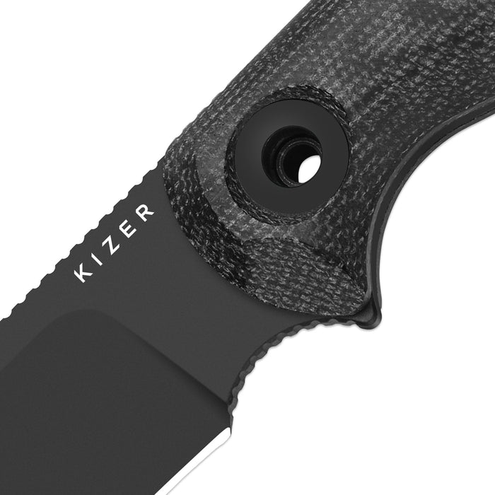 Kizer 1101A3 Drop Bear Fix 3 (1095, Drop Point, Micarta) Fixed Blade Knife