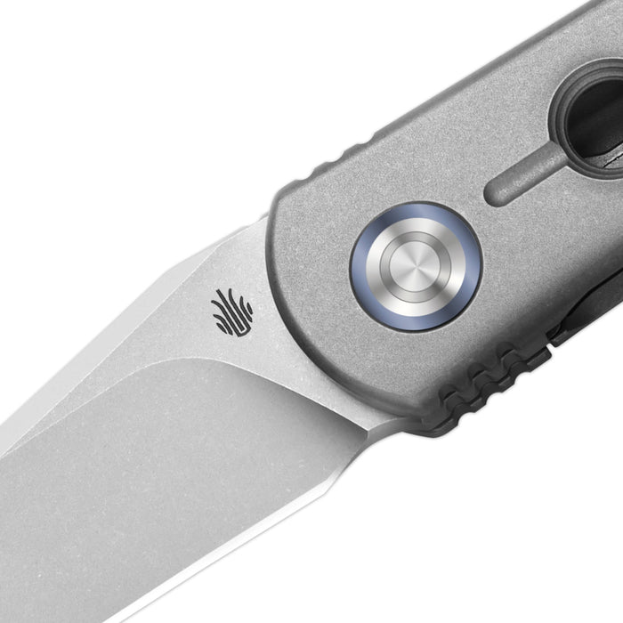 Kizer ZX-3499.2A2 Feist 2x Series (M390, Clip Point, Titanium, Stonewashed) Pocket Knife