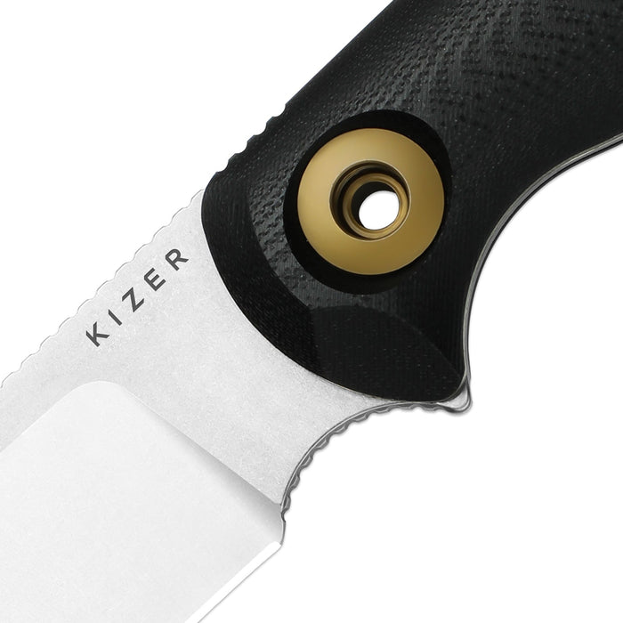 Kizer 1101A1 Drop Bear Fix 3 (14C28N, Drop Point, Stonewashed, G10) Fixed Blade Knife