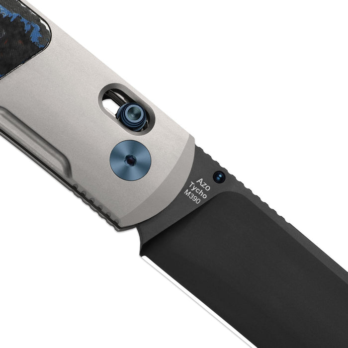 Kizer Ki4761A2 Tycho (M390, Drop Point, DLC, Titanium/Fat Carbon) Pocket Knife