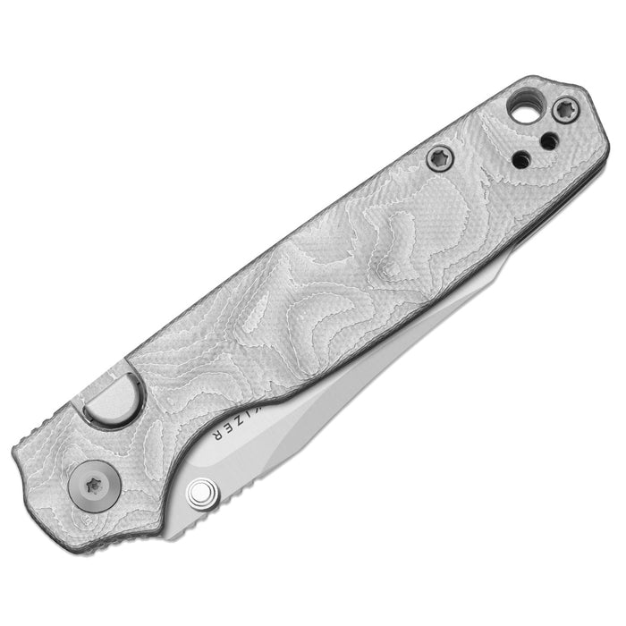 Kizer V3789BCA1 Pokiman BLL (AEB-L, Clip Point, Satin, Aluminum Foil G10, Button Liner Lock) Folding Pocket Knife