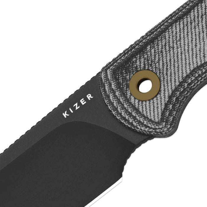 Kizer 1094A4 Drop Bear Fix (S45VN, DLC, Drop Point, Micarta) Fixed Blade Knife