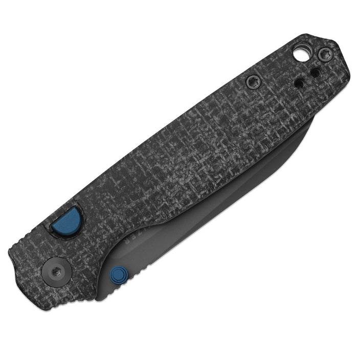 Kizer V3789BSA1 Pokiman BLL (AEB-L, Sheepsfoot, Gray PVD Coating, Micarta, Button Liner Lock) Folding Pocket Knife