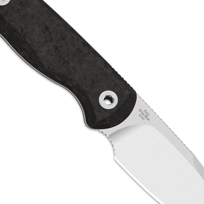 Kizer 1094A3 Drop Bear Fix (M390, Drop Point, Satin, Carbon Fiber) Fixed Blade Knife