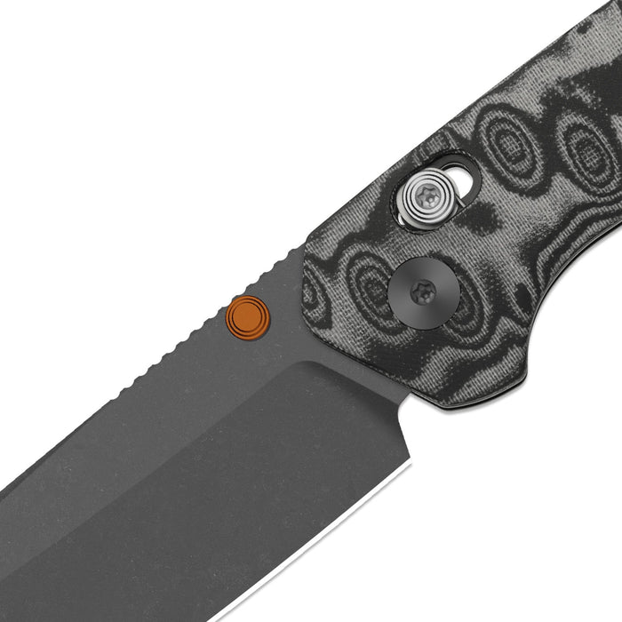 Kizer K3693ACS4 Madrac CL AirTi (M390, Sheepsfoot, Gray PVD Stonewashed, Vortex Pattern Micarta, Clutch Lock) Folding Pocket Knife