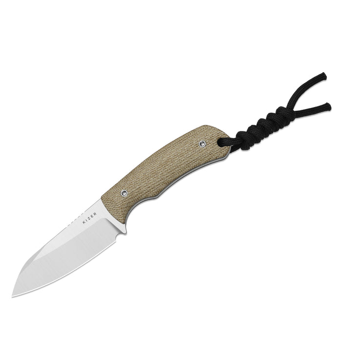 Kizer 1135A4 Field Mouse (14C28N, Sheepsfoot, Satin, Norplex UltreX Micarta) Fixed Blade Knife
