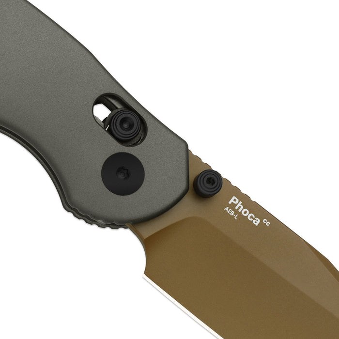 Kizer V3780A2 Phoca CC (AEB-L, Clip Point, PVD, Aluminum) Pocket Knife