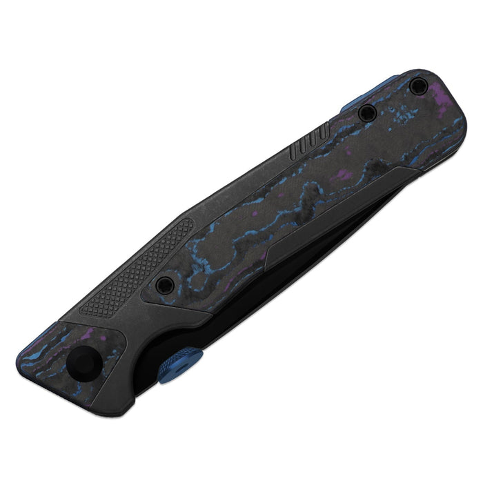 Kizer Ki3745A1 Sable Chief (K390, Drop Point, Matte DLC Ultra, Titanium & CamoCarbon Damtanium, Frame Lock) Pocket Knife