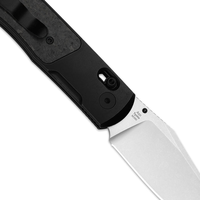 Kizer Ki4761A4 Tycho (M390, Clip Point, Stonewashed, Titanium/Carbon Fiber) Pocket Knife