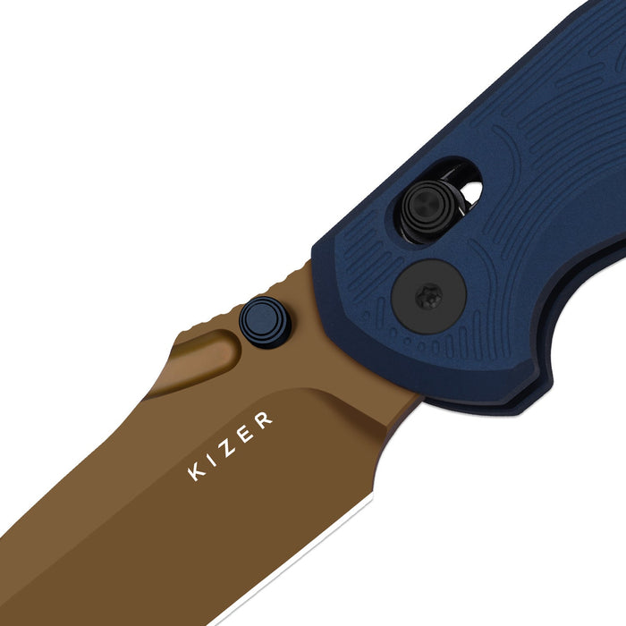 Kizer V3791A2 Khamsin (Nitro-V, Drop Point, Sunset Metal PVD, Aluminum, Clutch Lock) Pocket Knife