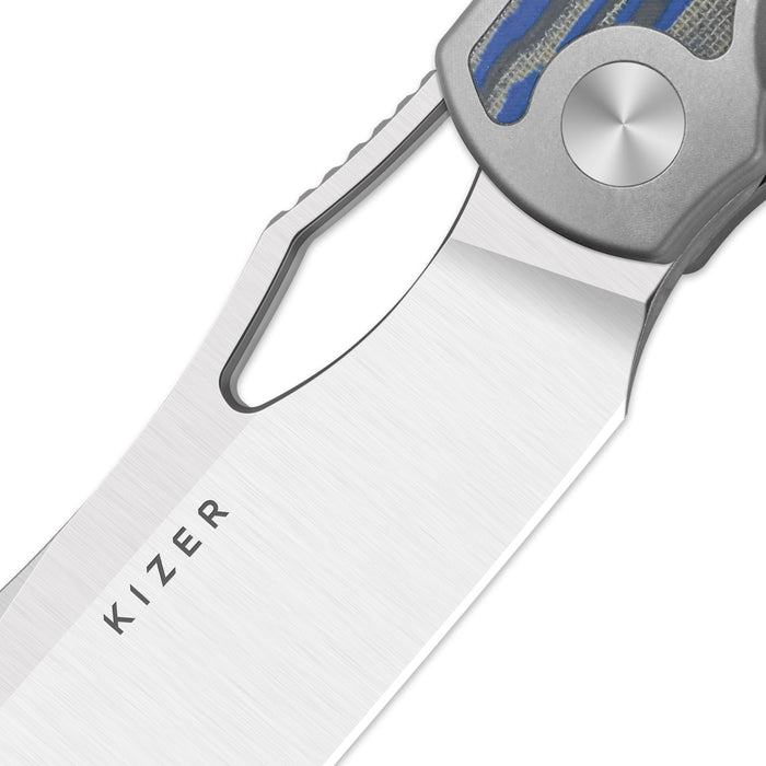 Kizer Ki4763LDA1 Allure (S45VN, Drop Point, Satin, Titanium/Vortex Micarta) Pocket Knife