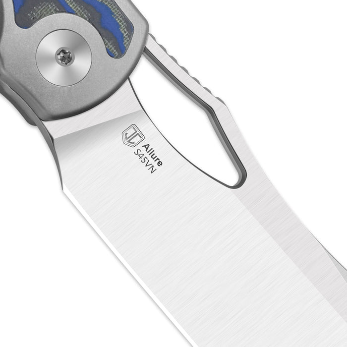 Kizer Ki4763LDA1 Allure (S45VN, Drop Point, Satin, Titanium/Vortex Micarta) Pocket Knife
