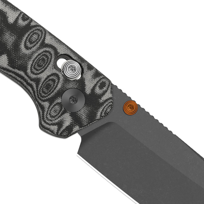 Kizer K3693ACS4 Madrac CL AirTi (M390, Sheepsfoot, Gray PVD Stonewashed, Vortex Pattern Micarta, Clutch Lock) Folding Pocket Knife