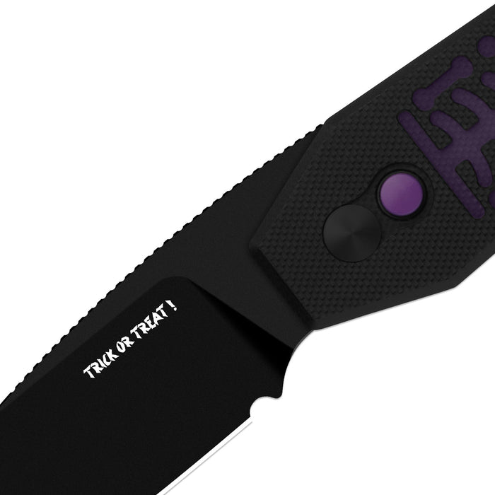 Kizer V3692HW2 Tomb (Nitro-V, Drop Point, Black PVD Coating, G10 & GID G10, Button Lock) Folding Pocket Knife