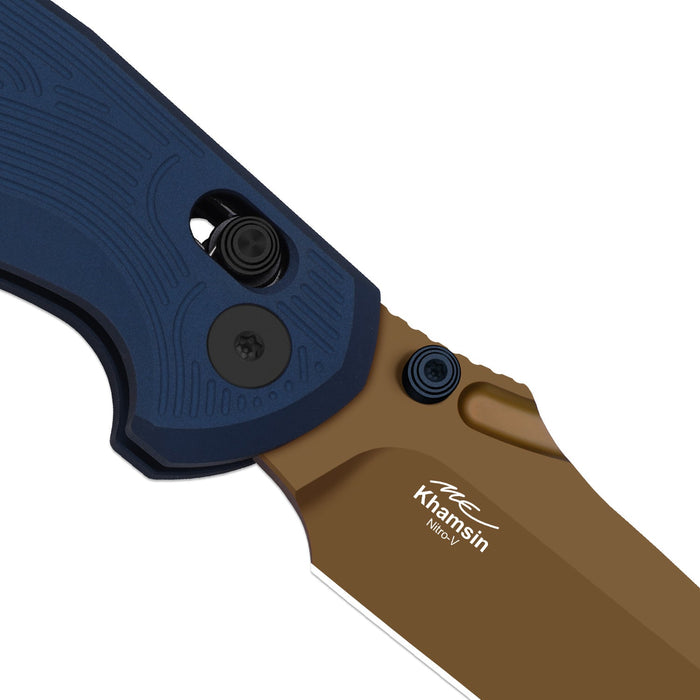 Kizer V3791A2 Khamsin (Nitro-V, Drop Point, Sunset Metal PVD, Aluminum, Clutch Lock) Pocket Knife