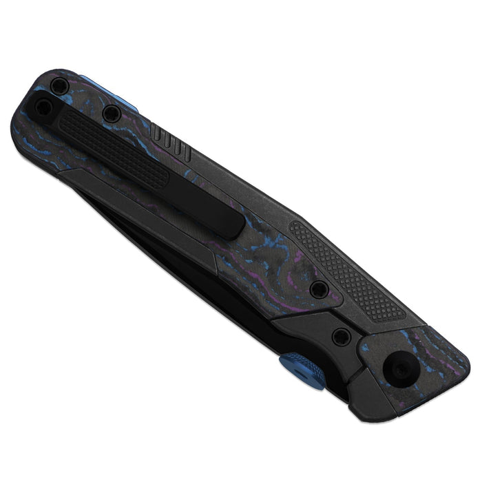 Kizer Ki3745A1 Sable Chief (K390, Drop Point, Matte DLC Ultra, Titanium & CamoCarbon Damtanium, Frame Lock) Pocket Knife