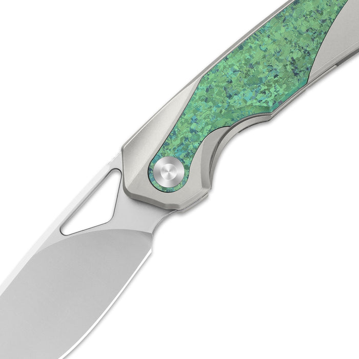 Kizer Ki3735A4 Topsail (M390, Drop Point, Blast, Crystallized Titanium) Pocket Knife