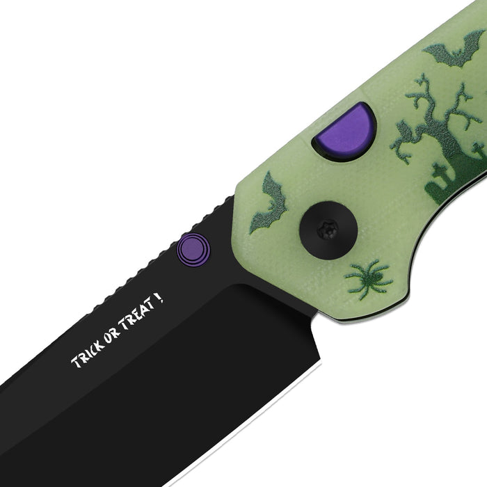 Kizer V3693BSHW1 Madrac (14C28N, Sheepsfoot, Black PVD Coating, GID G10, Button Liner Lock) Folding Pocket Knife