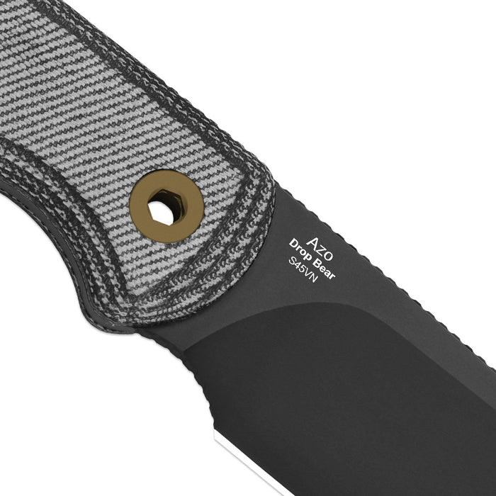 Kizer 1094A4 Drop Bear Fix (S45VN, DLC, Drop Point, Micarta) Fixed Blade Knife