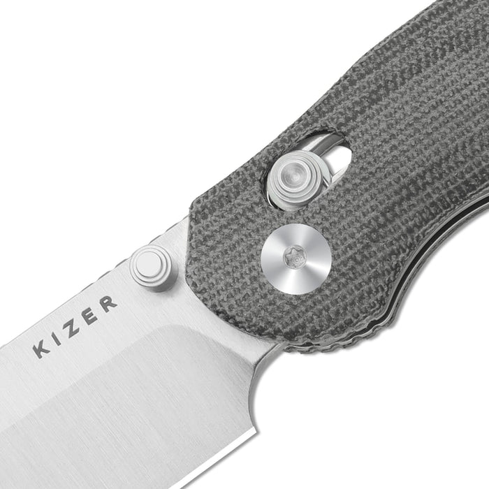 Kizer V3780A3 Phoca CC (AEB-L, Clip Point, Satin, Micarta) Pocket Knife
