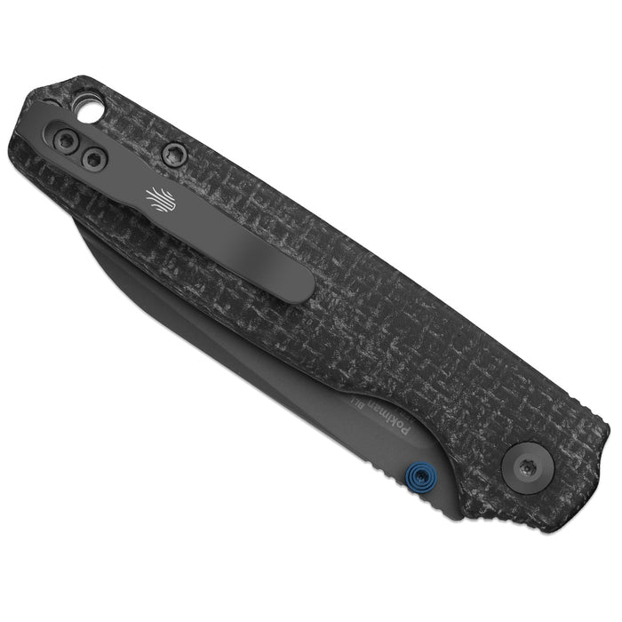 Kizer V3789BSA1 Pokiman BLL (AEB-L, Sheepsfoot, Gray PVD Coating, Micarta, Button Liner Lock) Folding Pocket Knife