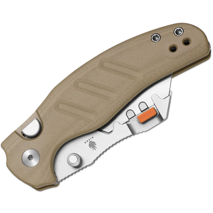 Kizer V3488.29JNA2 C01C Uti 2 (5Cr15MoV, Bead Blasted, G10) Utility Knife
