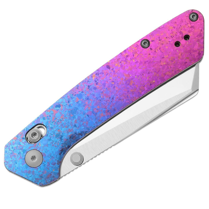 Kizer K3693ACS2 Madrac CL AirTi (M390, Sheepsfoot, Satin, Titanium & Crystallized Titanium, Clutch Lock) Folding Pocket Knife
