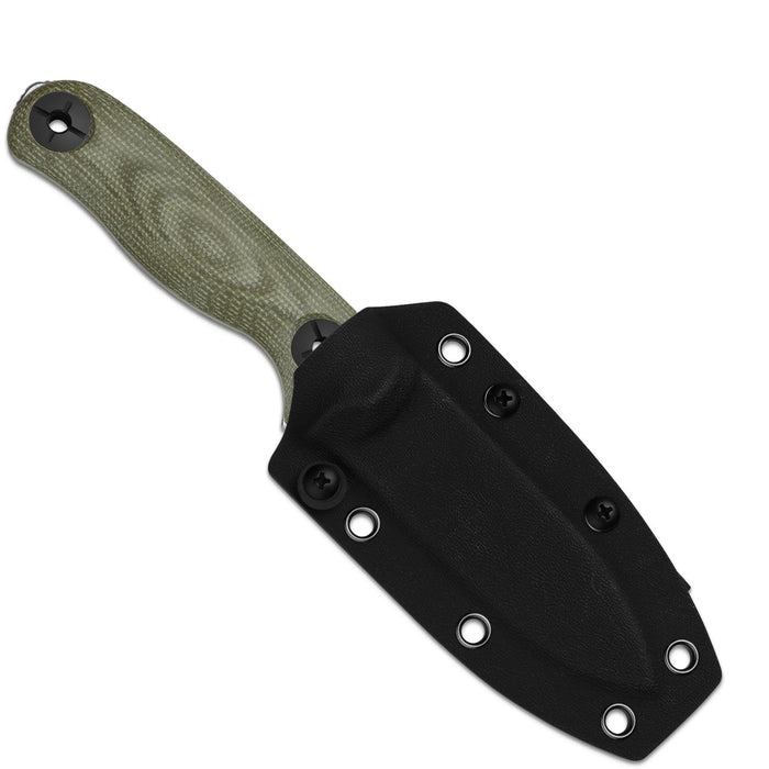 Kizer 1101A2 Drop Bear Fix 3 (14C28N, Drop Point, Stonewashed, Micarta) Fixed Blade Knife