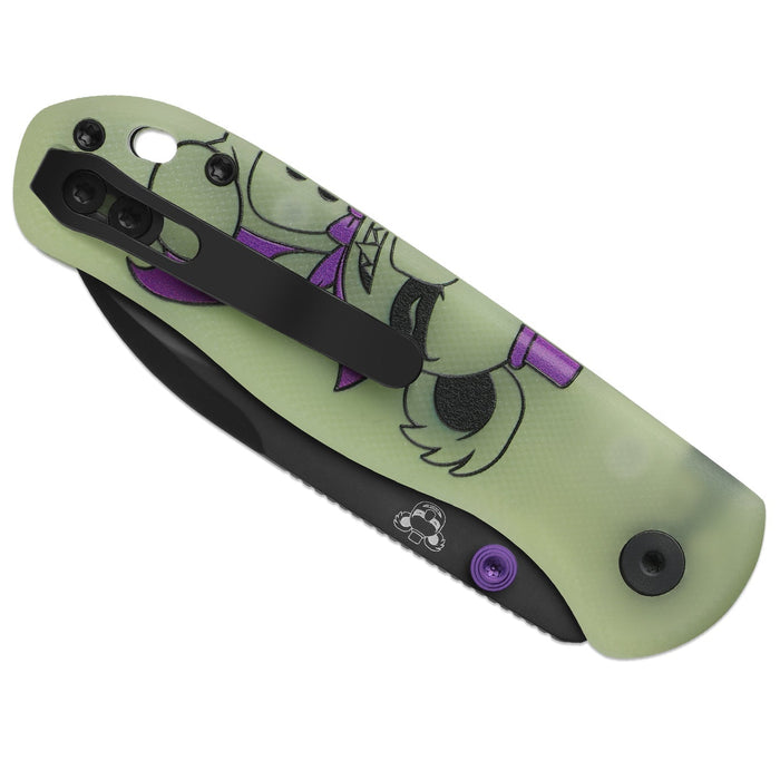 Kizer Ki3619HW1 Drop Bear (ELMAX, Drop Point, Matte DLC Ultra, GID G10, Button Liner Lock) Folding Pocket Knife