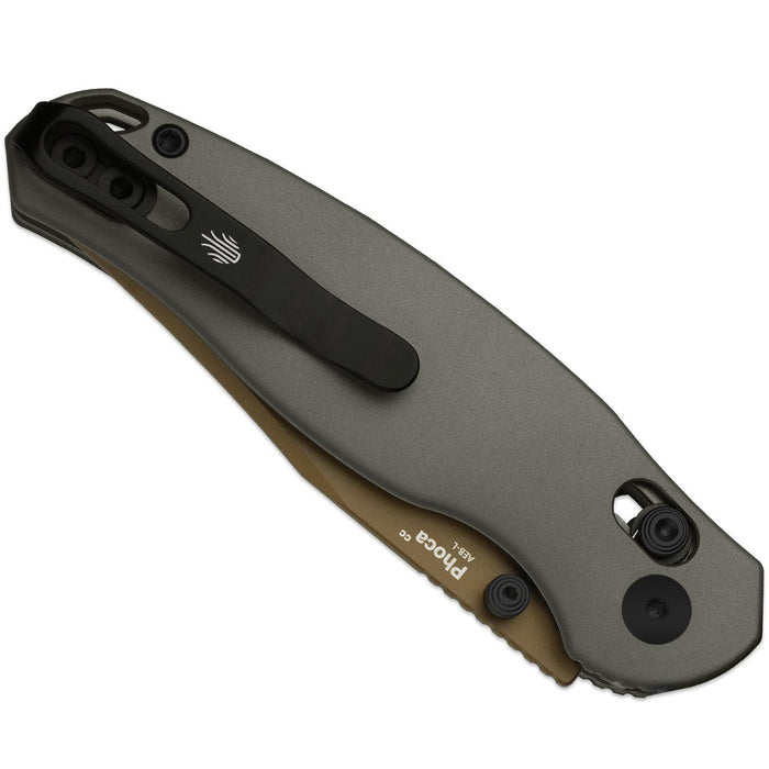 Kizer V3780A2 Phoca CC (AEB-L, Clip Point, PVD, Aluminum) Pocket Knife