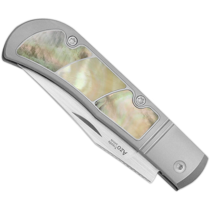 Kizer Ki3761A3 Trestle (S45VN, Clip Point, Brushed, Titanium/Carbon Fiber) Slip Joint Pocket Knife