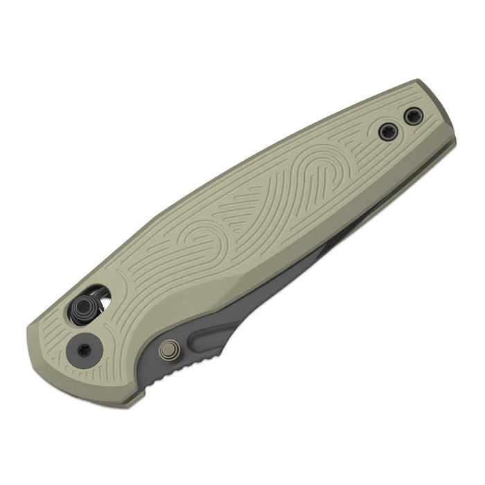 Kizer V3791A1 Khamsin (Nitro-V, Drop Point, Gray PVD Stonewashed, Aluminum, Clutch Lock) Pocket Knife