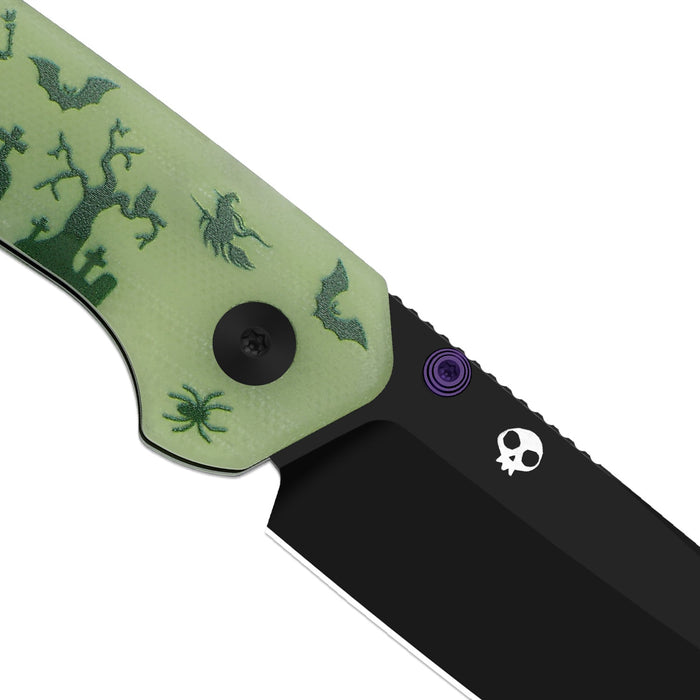 Kizer V3693BSHW1 Madrac (14C28N, Sheepsfoot, Black PVD Coating, GID G10, Button Liner Lock) Folding Pocket Knife