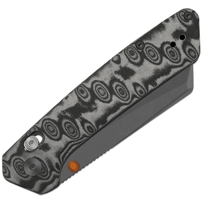 Kizer K3693ACS4 Madrac CL AirTi (M390, Sheepsfoot, Gray PVD Stonewashed, Vortex Pattern Micarta, Clutch Lock) Folding Pocket Knife