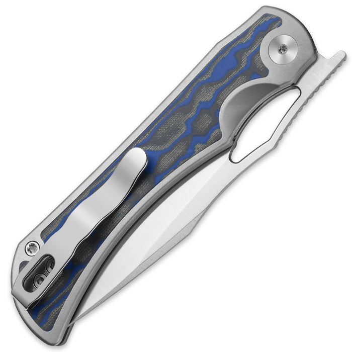 Kizer Ki4763LDA1 Allure (S45VN, Drop Point, Satin, Titanium/Vortex Micarta) Pocket Knife