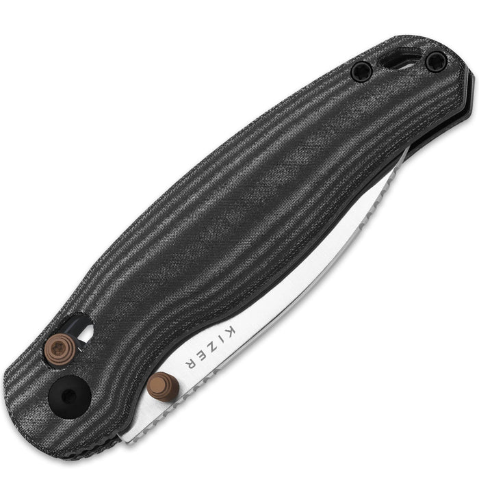 Kizer V3781CDA1 Phoca CD (14C28N, Drop Point, Satin, Norplex UltreX Micarta) Pocket Knife