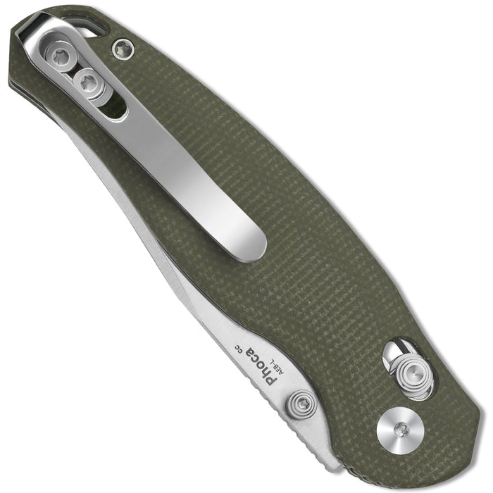 Kizer V3780A1 Phoca CC (AEB-L, Clip Point, Satin, Micarta) Pocket Knife