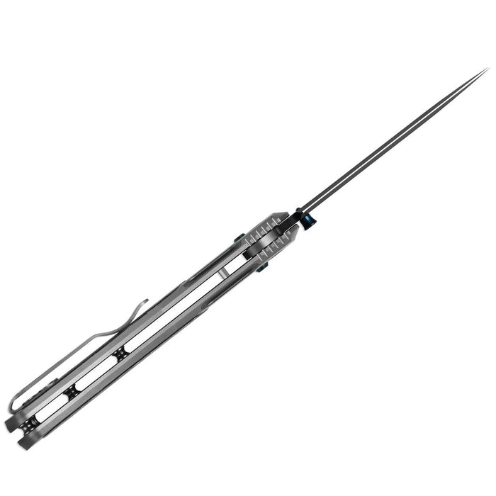 Kizer Ki4761A2 Tycho (M390, Drop Point, DLC, Titanium/Fat Carbon) Pocket Knife