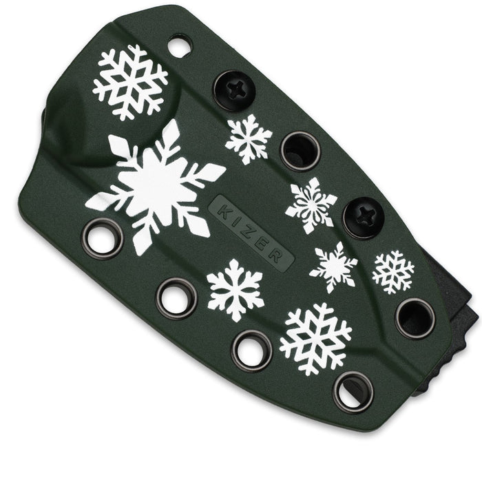 Kizer 1094MC1 Drop Bear Fix (D2, Drop Point, PVD, G10) Limited Christmas Edition Fixed Blade Knife With FREE Kizer Pac-Bar