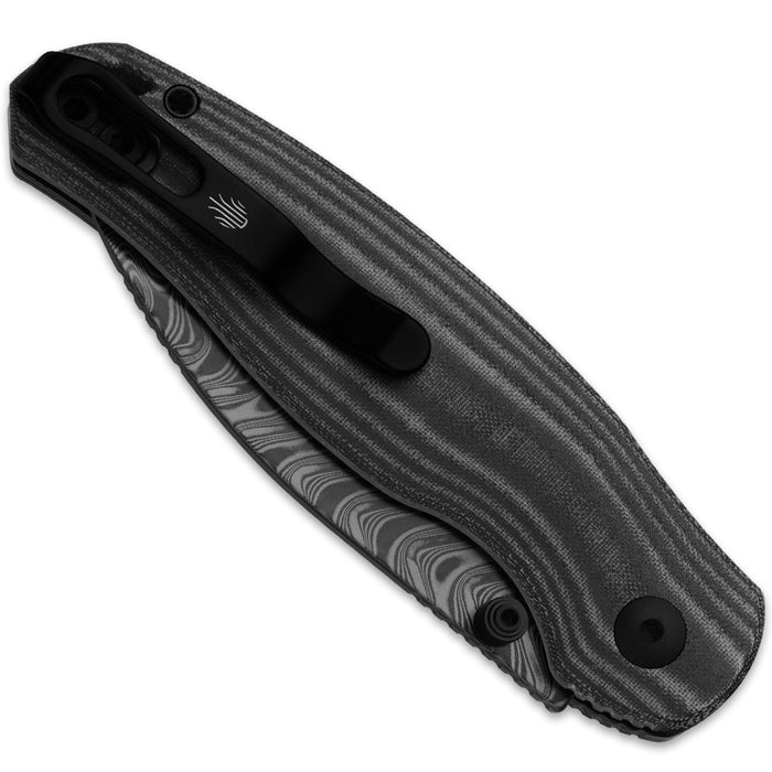 Kizer V3781BDA3 Phoca BD (Damascus, Drop Point, Acid-Washed, Norplex UltreX Micarta) Pocket Knife