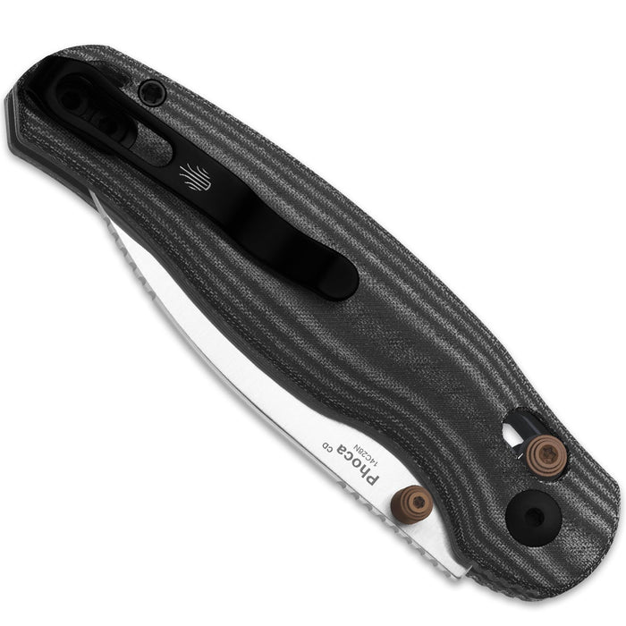 Kizer V3781CDA1 Phoca CD (14C28N, Drop Point, Satin, Norplex UltreX Micarta) Pocket Knife