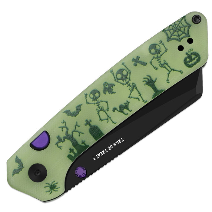 Kizer V3693BSHW1 Madrac (14C28N, Sheepsfoot, Black PVD Coating, GID G10, Button Liner Lock) Folding Pocket Knife