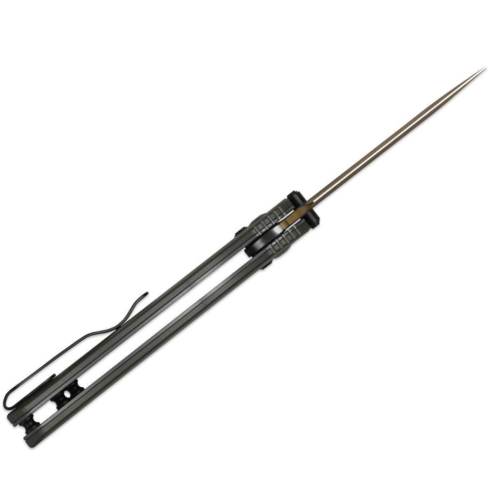 Kizer V3780A2 Phoca CC (AEB-L, Clip Point, PVD, Aluminum) Pocket Knife