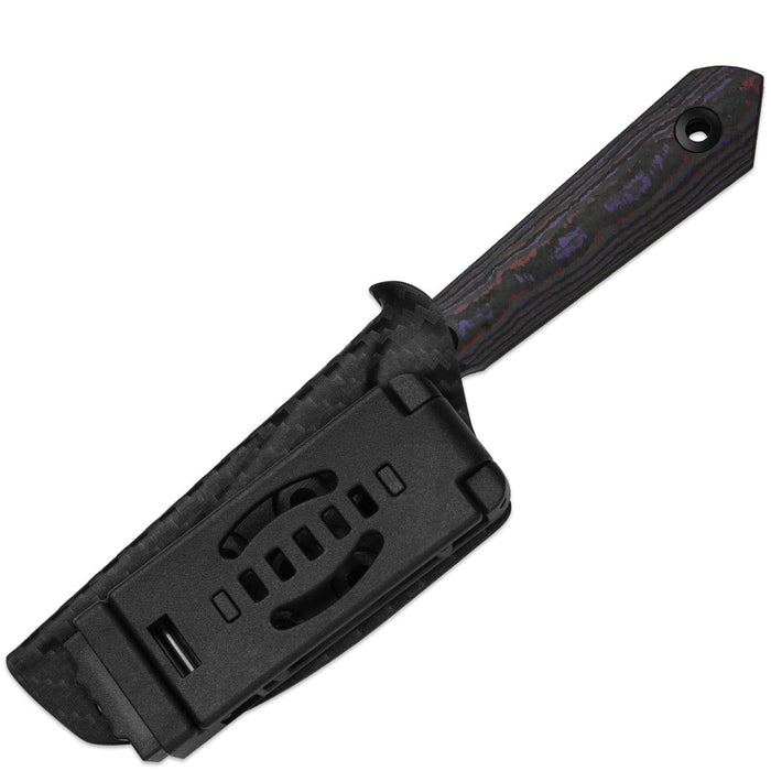 Kizer 1040S9 Mini Harpoon (S45VN, Drop Point, DLC, Fat Carbon) Fixed Blade Knife