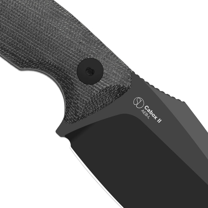 Kizer 1128A1 Cabox II (AEB-L, Drop Point, Black PVD Coating, Micarta) Fixed Blade Knife