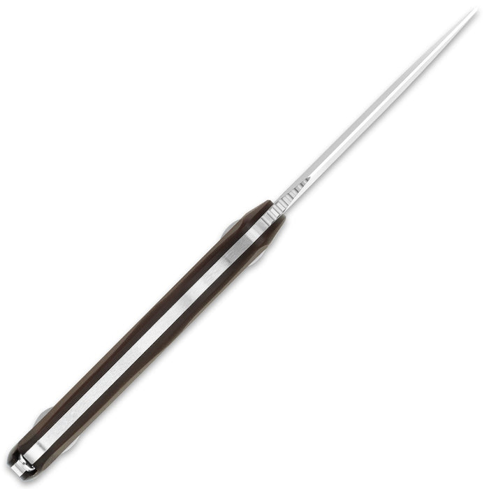 Kizer 1094A2 Drop Bear Fix (14C28N, Drop Point, Satin, Micarta) Fixed Blade Knife