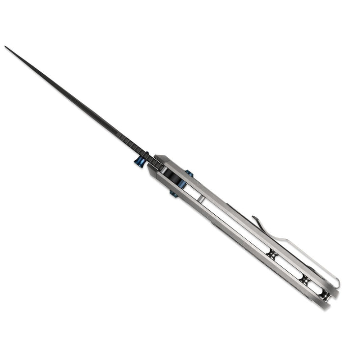 Kizer Ki4761A3 Tycho (S45VN, Clip Point, DLC, Titanium/Fat Carbon) Pocket Knife