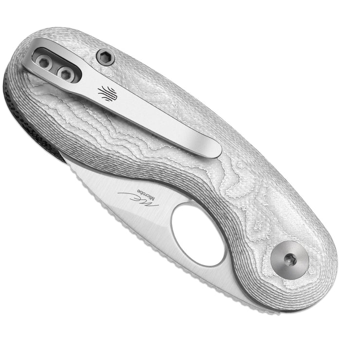Kizer V2742A11 Microbe (14C28N, Drop Point, Satin, Glass Fiber, Button Liner Lock) Pocket Knife